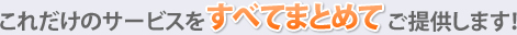 これだけのサービスをすべてまとめてご提供します!
